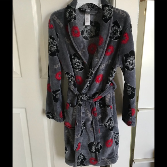 4T//4 Star Wars Gray Darth Vader and Stormtrooper Bathrobe Robe